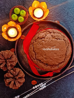 A picture of Christmas Plum Cake (alcohol and egg free).