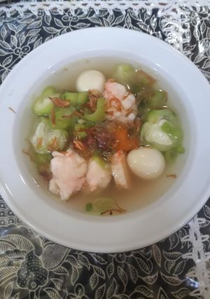 Foto resep Sup oyong with bola2 udang