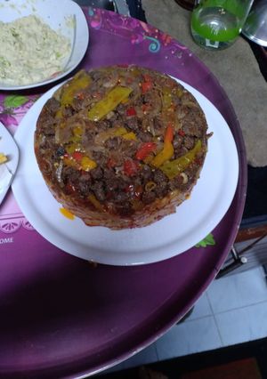 صورة لوصفة طاجن معكرونه بالسجق