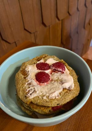 Una foto de Hotcakes o panqueques de plátano