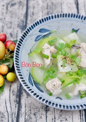 Hình của món Canh Bí Xanh Hầm Sườn Heo.