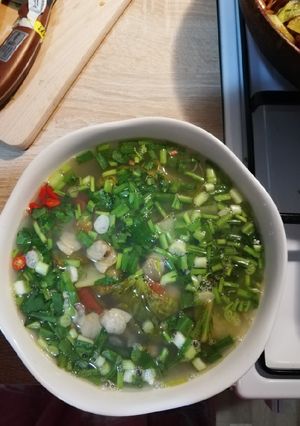 Hình của món Canh ngao nấu dưa chua.