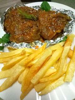 صورة لوصفة لحم مفور ومحمر