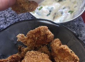 Una foto de Deditos de pollo sin tacc