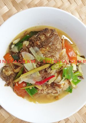 Foto resep Pindang kepala ikan nila goreng