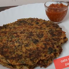 Oats Spinach Pancake A picture of Oats Spinach Pancake.