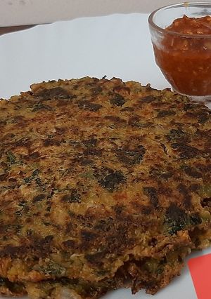 A picture of Oats Spinach Pancake.