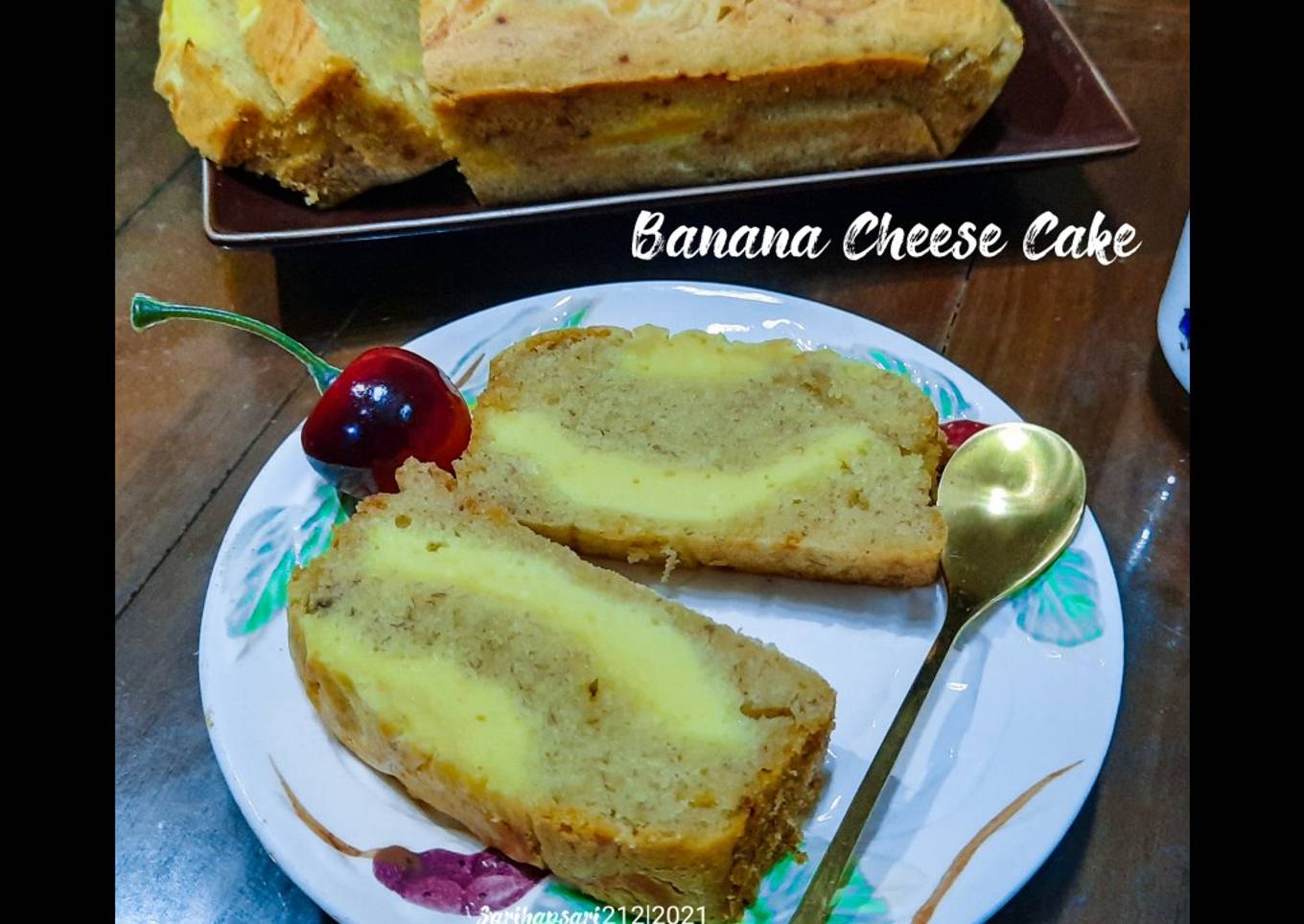 Banana cheese cake no mixer