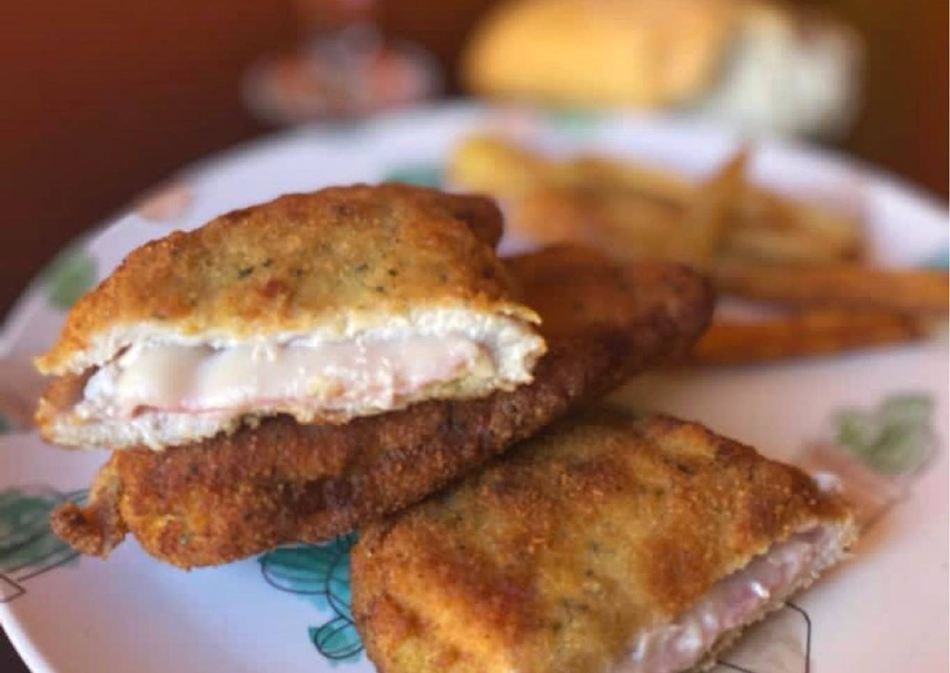 Libritos rellenos de jamón york y queso 😋