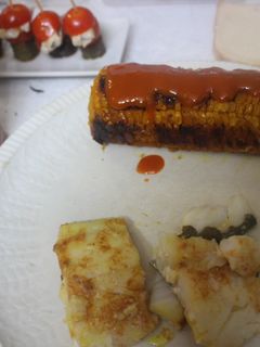 Una foto de Bacalao con maíz