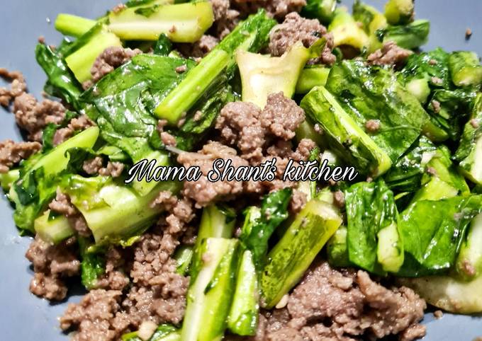 Resep Daun Kembang Kol Tumis Daging Oleh Mama Shants Corner Cookpad