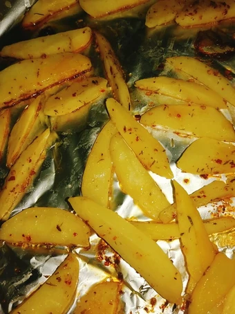Recipe Baked potato wedges which Delicious