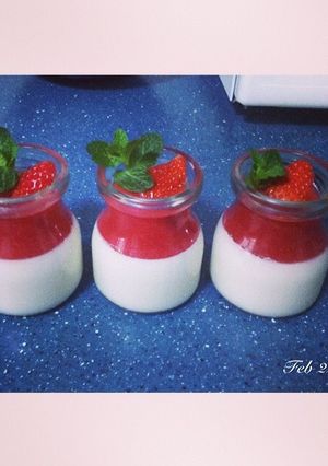 Foto resep Strawberry pannacotta