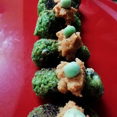 A picture of Matar kabab.