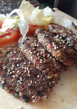 Una foto de Hamburguesas de Lentejas Vegan!