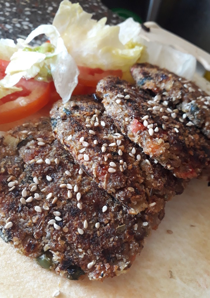 Una foto de Hamburguesas de Lentejas Vegan!