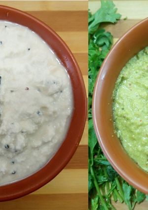 दो प्रकार की नारियल चटनी (two types of coconut Chutney Recipe in Hindi) रेसिपी मुख्य फोटो