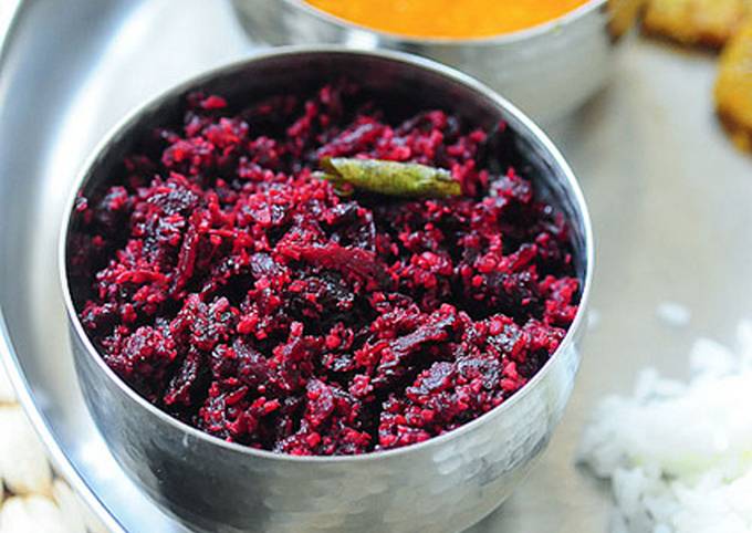 Simple Way to Make Mario Batali Kerala Beetroot Thoran Recipe vishu special