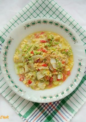Foto resep Tumis Sawi Putih Telur