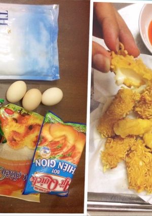 Hình của món Phô mai que dạng kén.