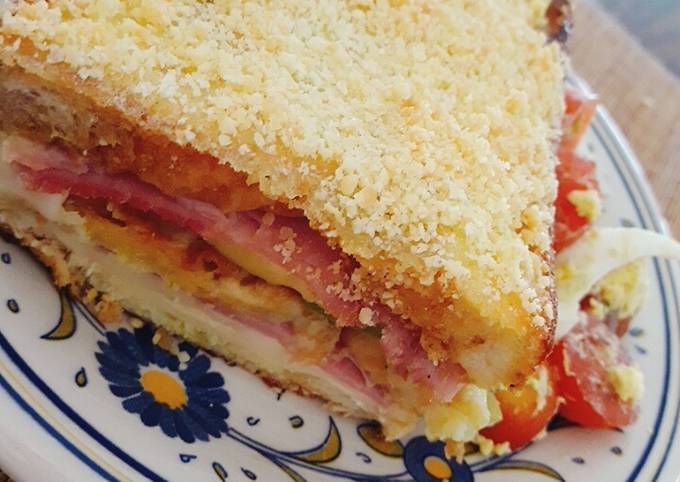 Pastel de jamón, queso y pan lactal Receta de Gloria Tonin- Cookpad
