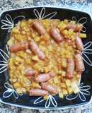 Salchichas frescas al vino