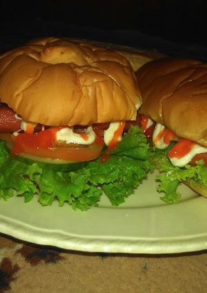 Foto resep Burger sederhana