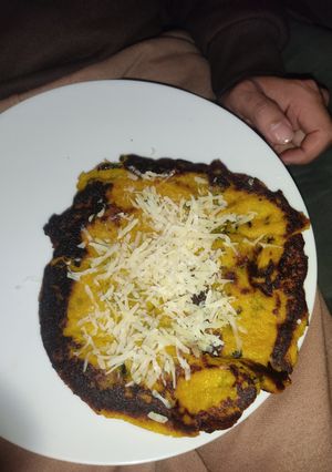 Una foto de Arepa de ahuyama con queso