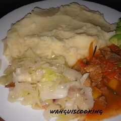 A picture of Mashed Potatoes,Beef,Cabbage #CHARITYRECIPE.
