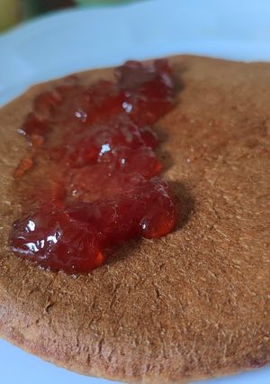 Una foto de Pancakes de avena y cocoa sin azúcar