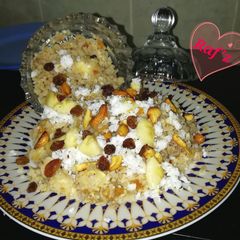 A picture of Sweetened Riceflakes (sweet aval/poha).