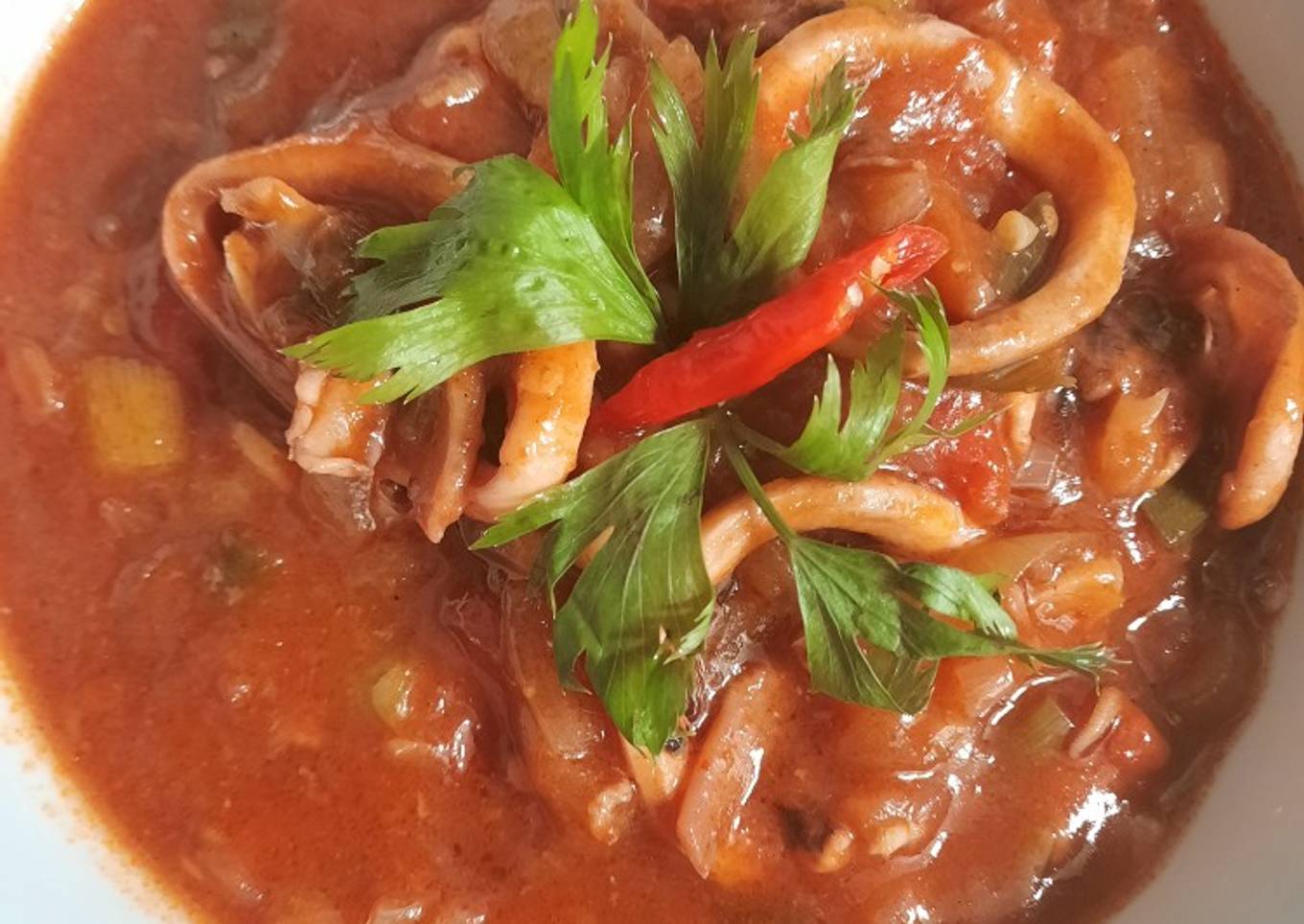 Cumi Asam Manis Pedas (Pedas Sedang)