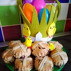 Vickys Easter Hot Cross Scones, GF DF EF SF NF A picture of Vickys Easter Hot Cross Scones, GF DF EF SF NF.