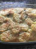 Papas y espinacas gratinadas