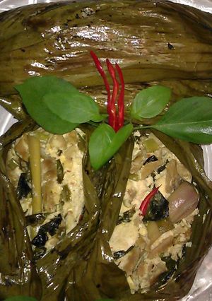 Foto resep Pepes tahu usus bakar #pekan_Sunda#Coodpadcommunity