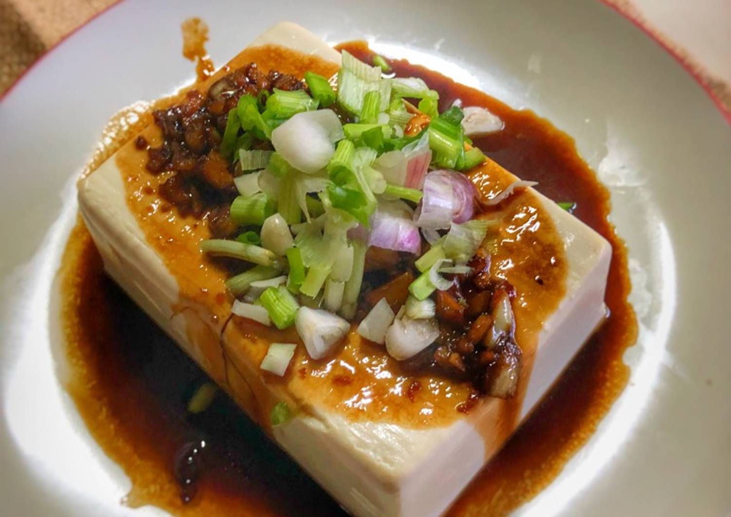 Resep Silken Tofu Soy Sauce ala Tiger Kitchen, sangat simple! (masakan