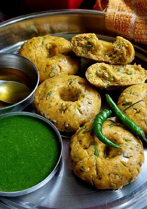A picture of Makki ka dhokla.