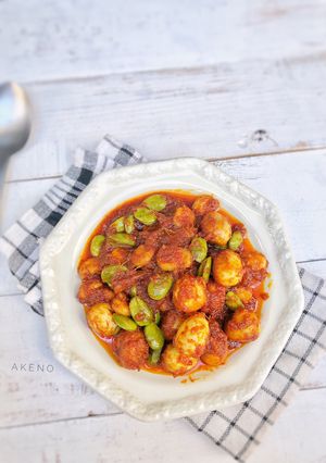 Foto resep Sambel goreng udang, telur puyuh, petai