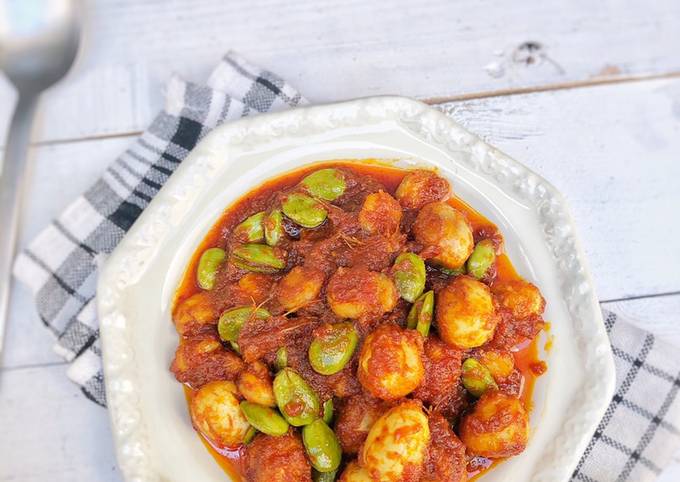 Cara Gampang Menyiapkan Sambel goreng udang, telur puyuh, petai yang Enak