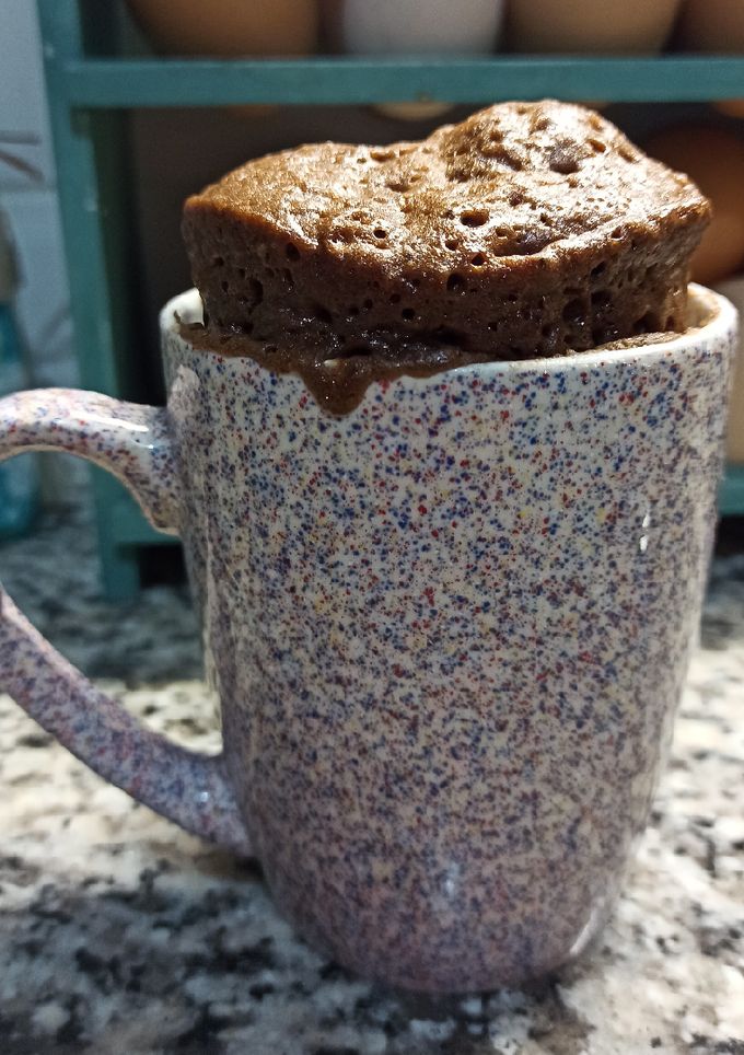 Una foto de Torta de chocolate en taza