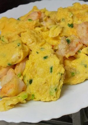 Foto resep Udang telor dadar