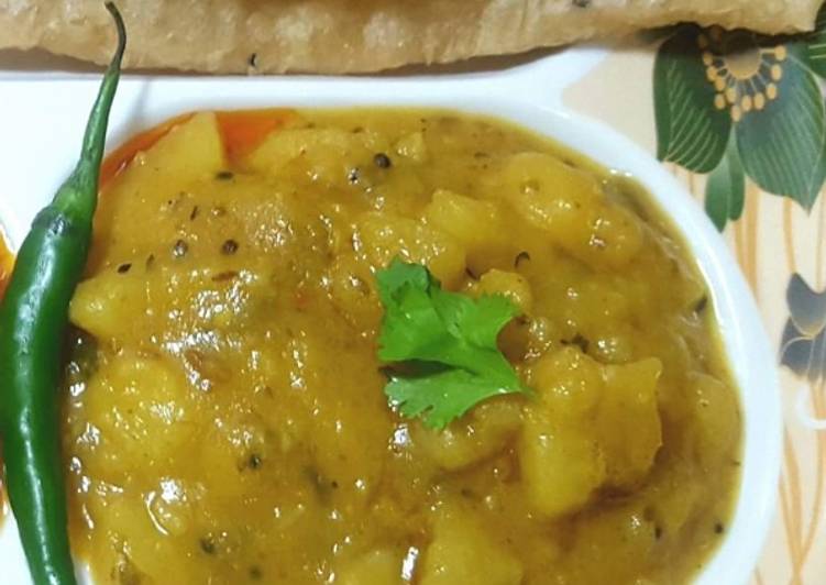 Recipe of Tasty Aloo ki bhujiya (Halwa puri wali)