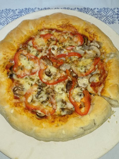 Foto de Pizza extra grossa com borda recheada