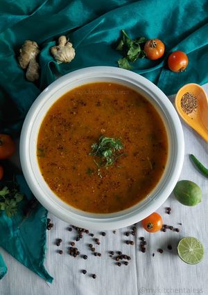 A picture of Carrot Ginger soup.