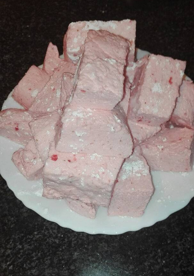 Una foto de Nubes de fresa caseras