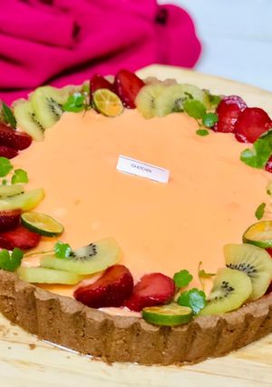 Foto resep Pie Custard 🍓🥝