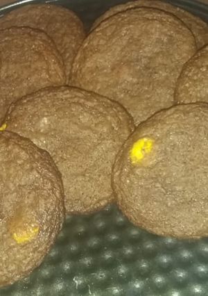 Una foto de Galletas de chocolate con m&m