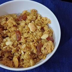 A picture of Jaggery chapati chura.
