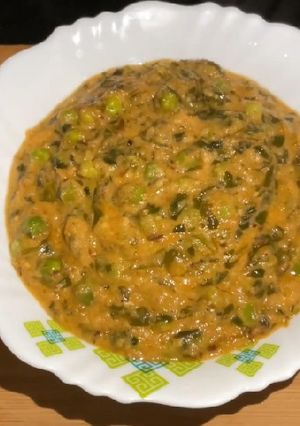 A picture of Dhaba Style Methi Malai matar recipe #DSR.