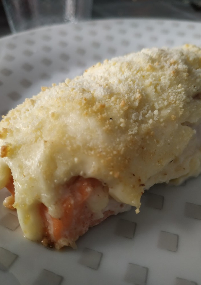 Una foto de Salmón al horno con mayonesa